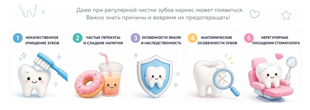 Почему у ребёнка кариес, даже если мы чистим зубы?